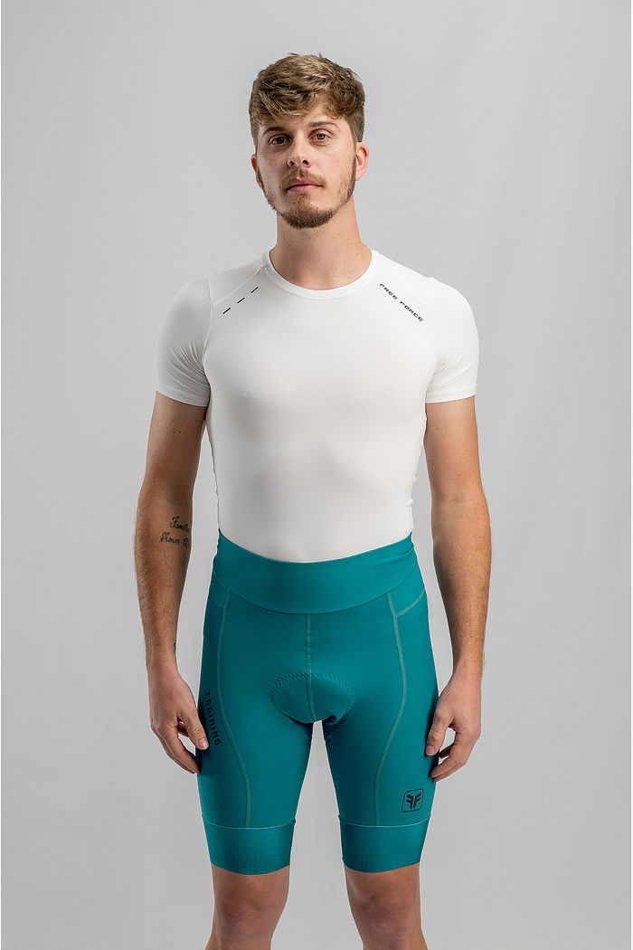 BERMUDA DE CICLISMO MASCULINA TRAINING TURQUESA 2025