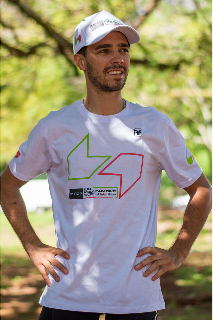 CAMISETA CASUAL MASCULINA BRANCA UCI MTB WORLD SERIES