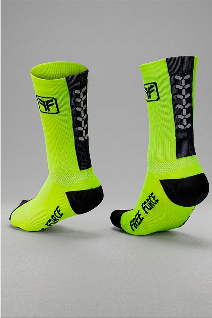 MEIA HELIX AMARELO FLUOR