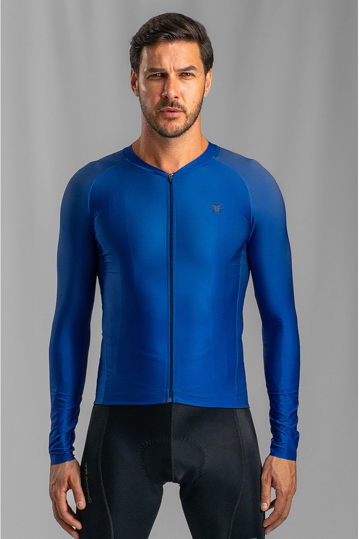 CAMISA DE CICLISMO MASCULINA TRAINING MANGA LONGA OCEAN