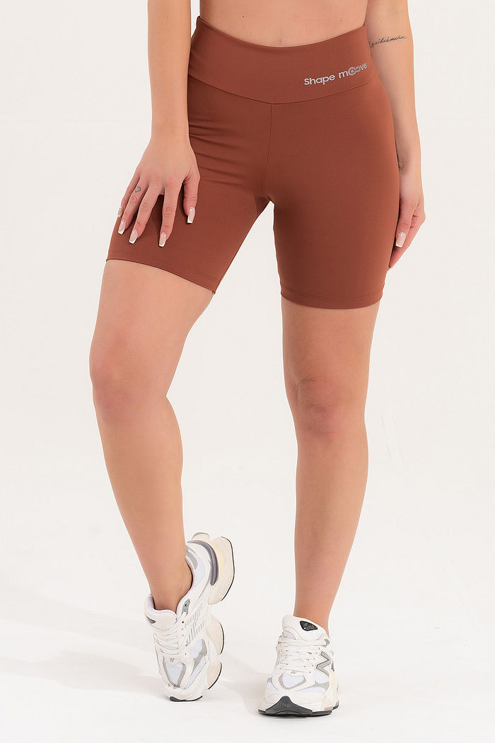 Bermuda Feminino Fitness Básico Poliamida - Coffee Âmbar