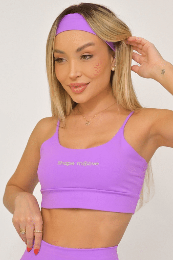 Top Feminino Fitness Básico Poliamida - Roxo Magic