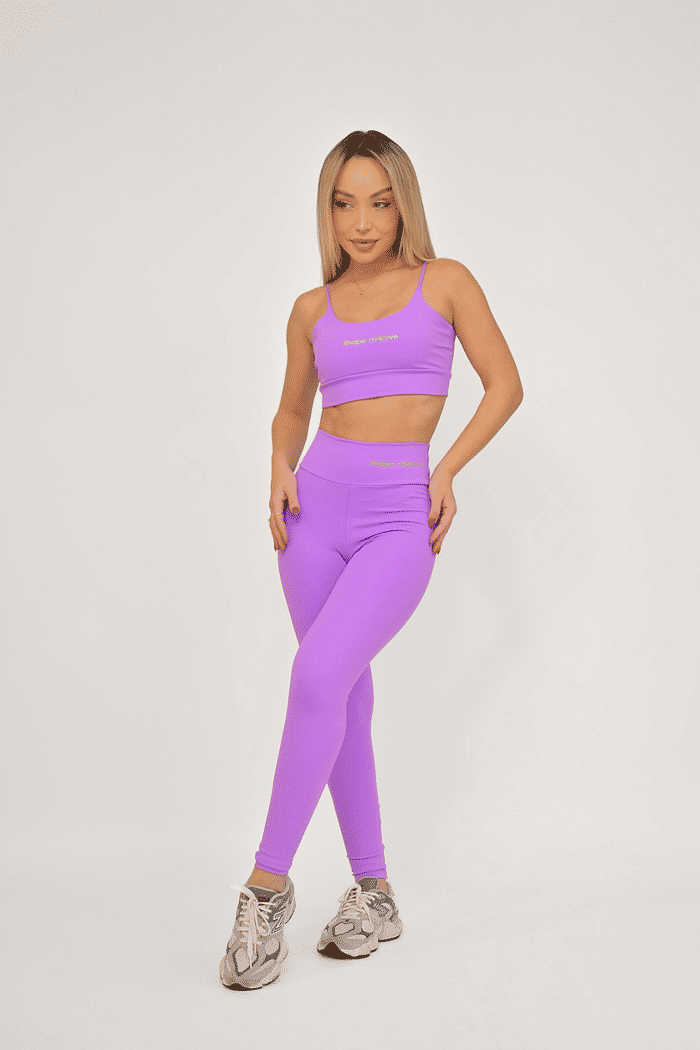 Conjunto Feminino Fitness Básico Legging e Top - Roxo Magic