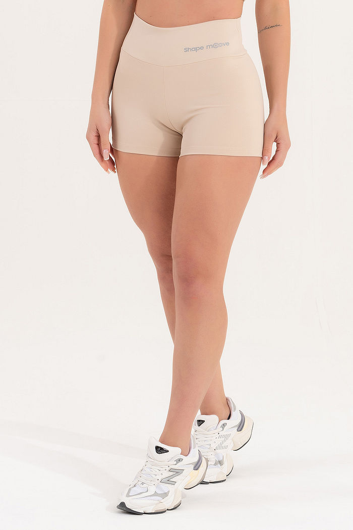 Shorts Feminino Fitness Básico Poliamida - Areia Duna