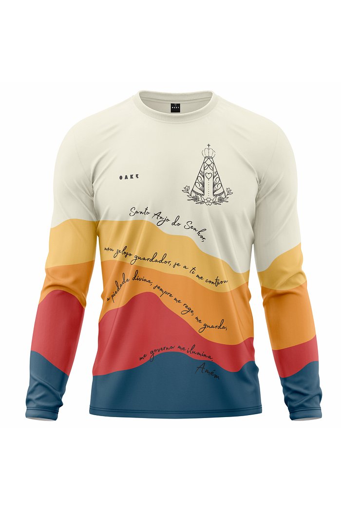 Camiseta Peregrino Orações Santo Anjo - Bege