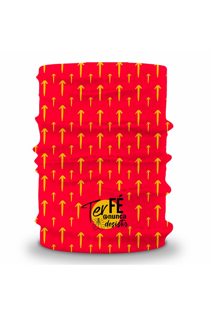 Bandana Tubular Setas Amarelas - Vermelha
