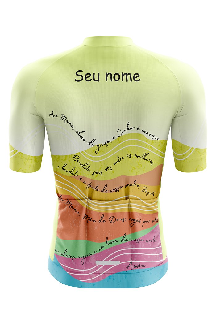 Camisa Ciclismo PRO Orações - Ave Maria Verde