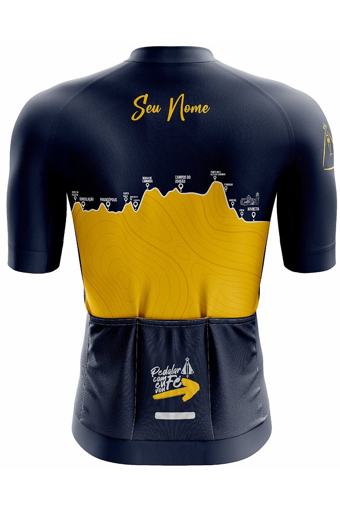 Camisa Ciclismo Pro - Caminhos - Azul e Amarela