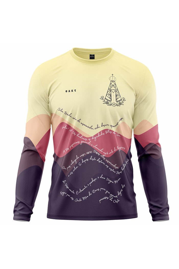 Camiseta Peregrino Orações Salve Rainha - Amarela