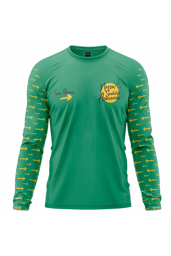 Camiseta Peregrino Setas Amarelas - Verde