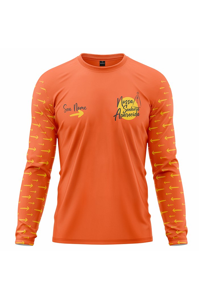 Camiseta Peregrino Setas Amarelas - Laranja