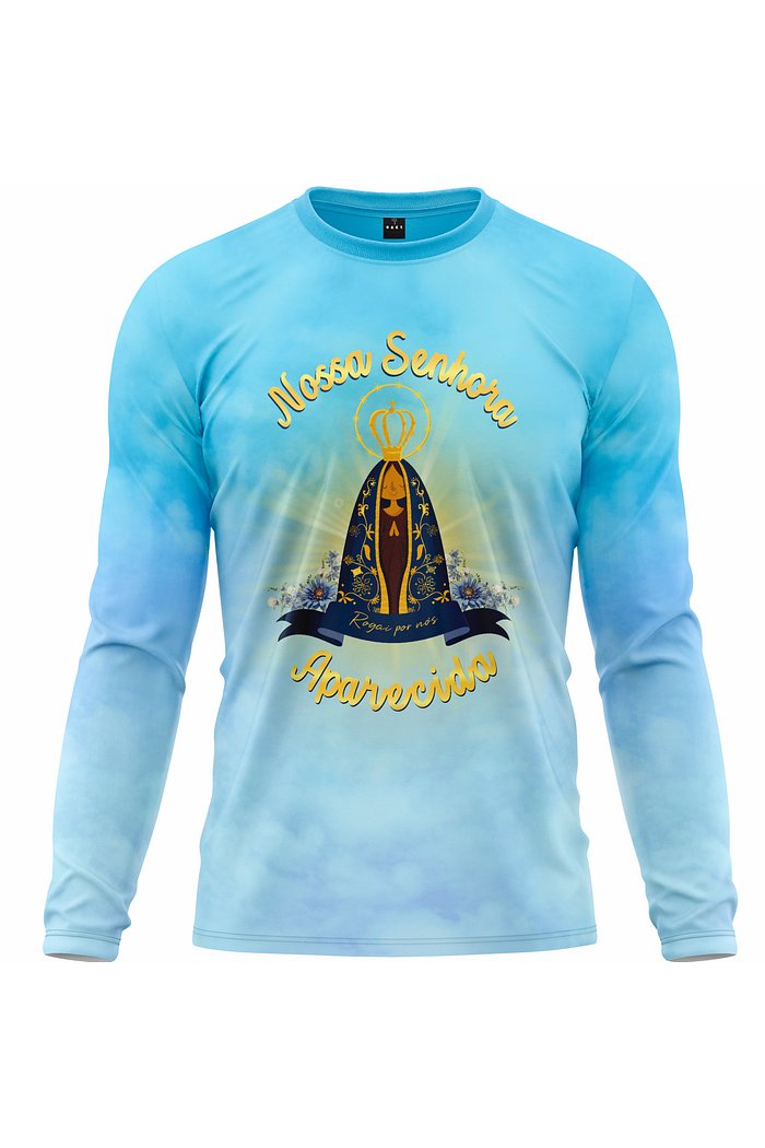 Camiseta Peregrino Padroeira - Azul Claro