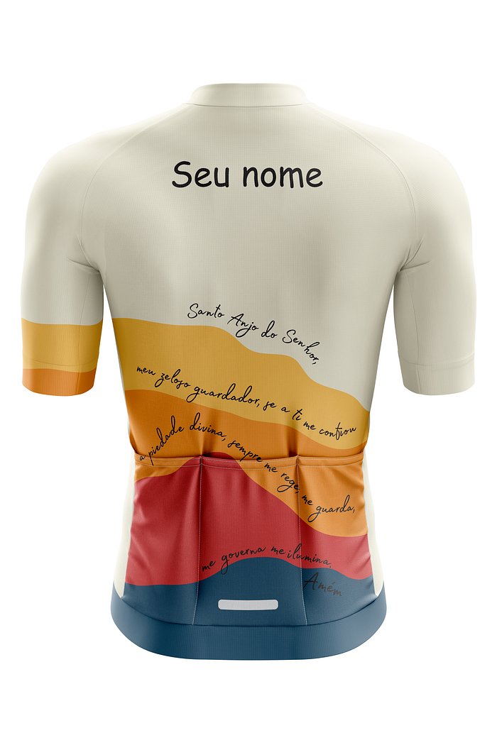 Camisa Ciclismo PRO Orações - Santo Anjo Bege