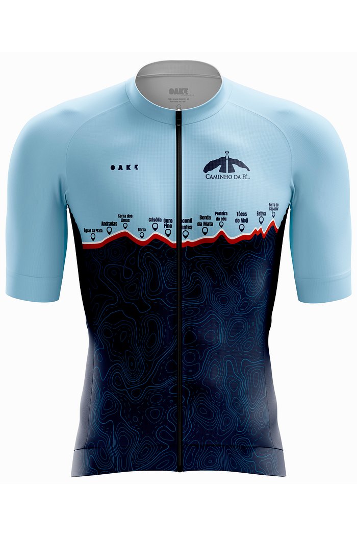 Camisa de Ciclismo Pro - Caminhos Azul Claro (2026)