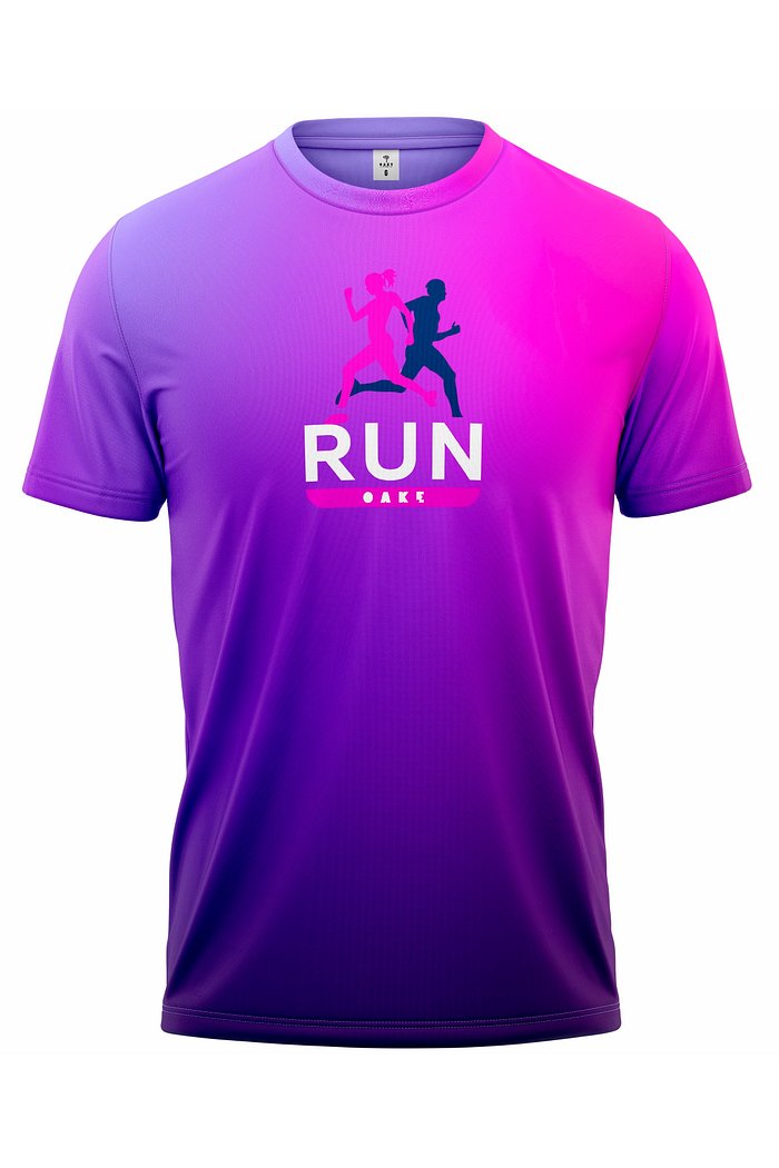 Camiseta de Corrida Modelo Run - Pink e Roxa