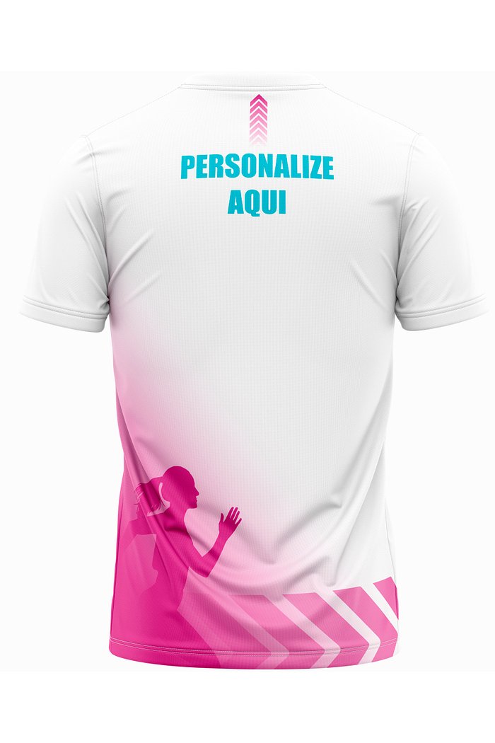 Camiseta de Corrida Modelo Feminina Running - Branca