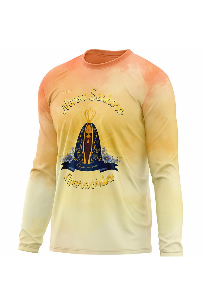 Camiseta Peregrino Padroeira - Vermelha e Amarela
