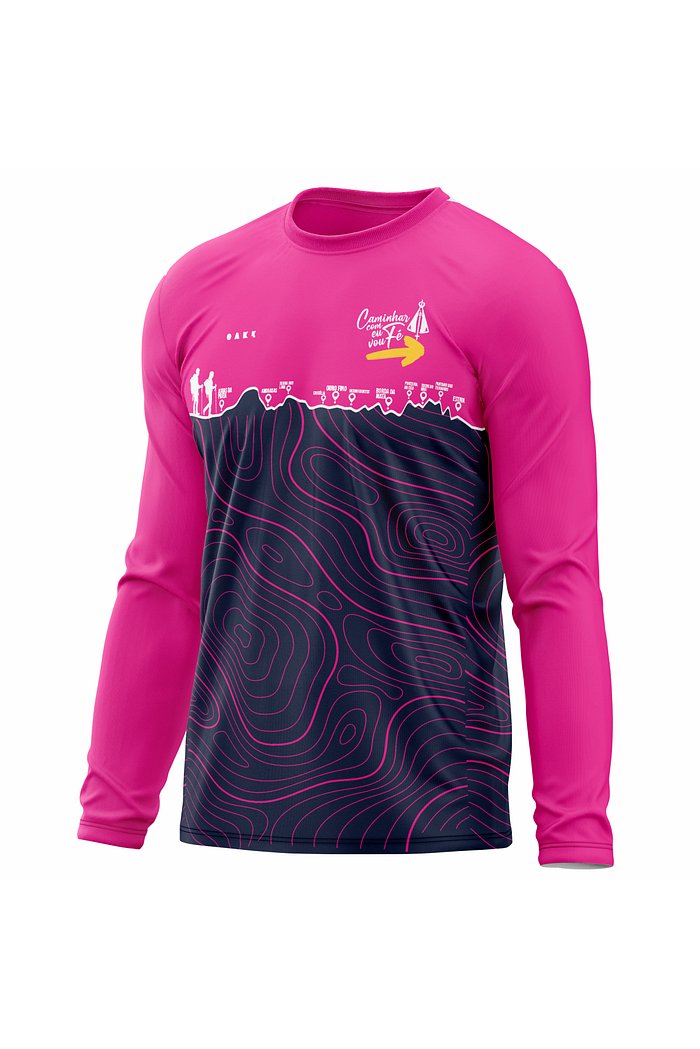 Camiseta Peregrino Caminhos - Rosa e Azul