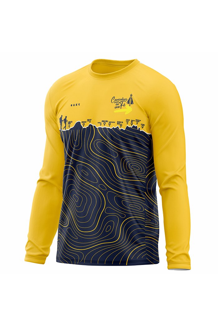 Camiseta Peregrino Caminhos - Amarela e Azul