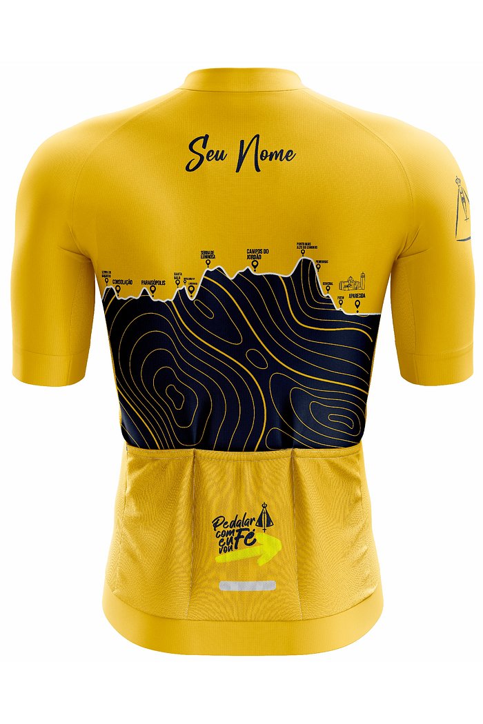 Camisa Ciclismo Pro - Caminhos - Amarela e Azul