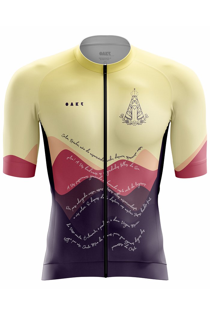 Camisa Ciclismo PRO Orações - Salve Rainha Amarela