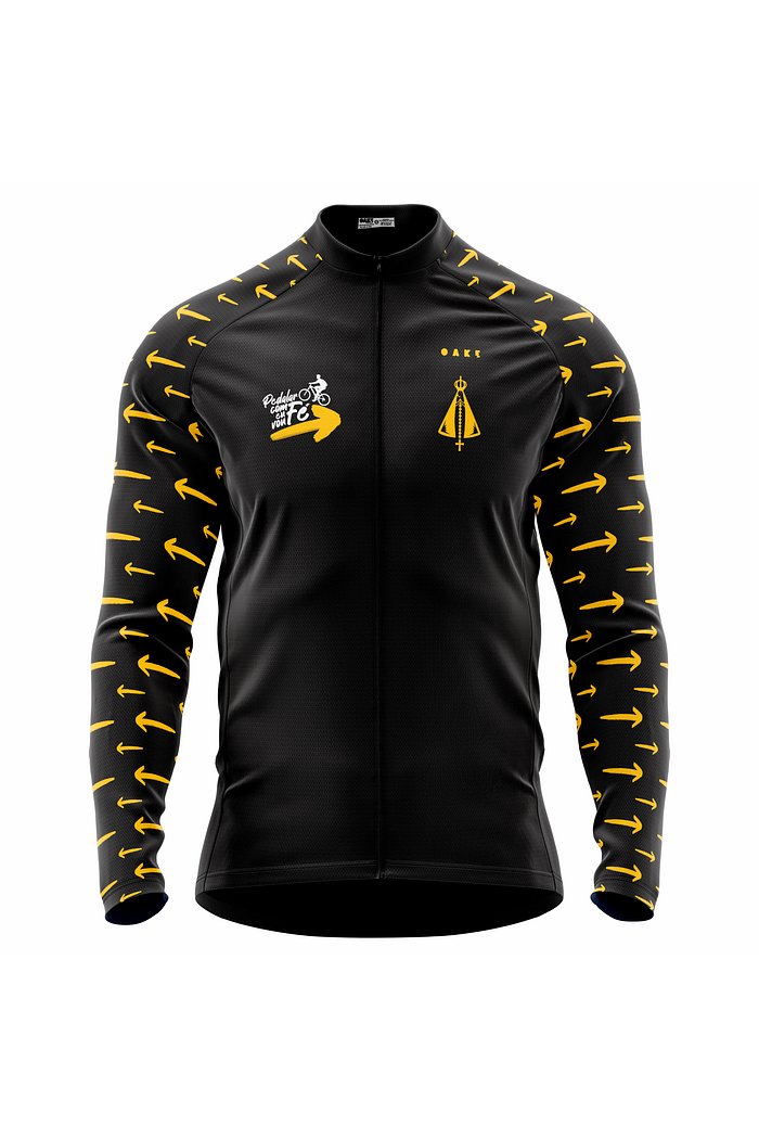 Camisa Ciclismo Pedalar com Fé Eu Vou - Preta