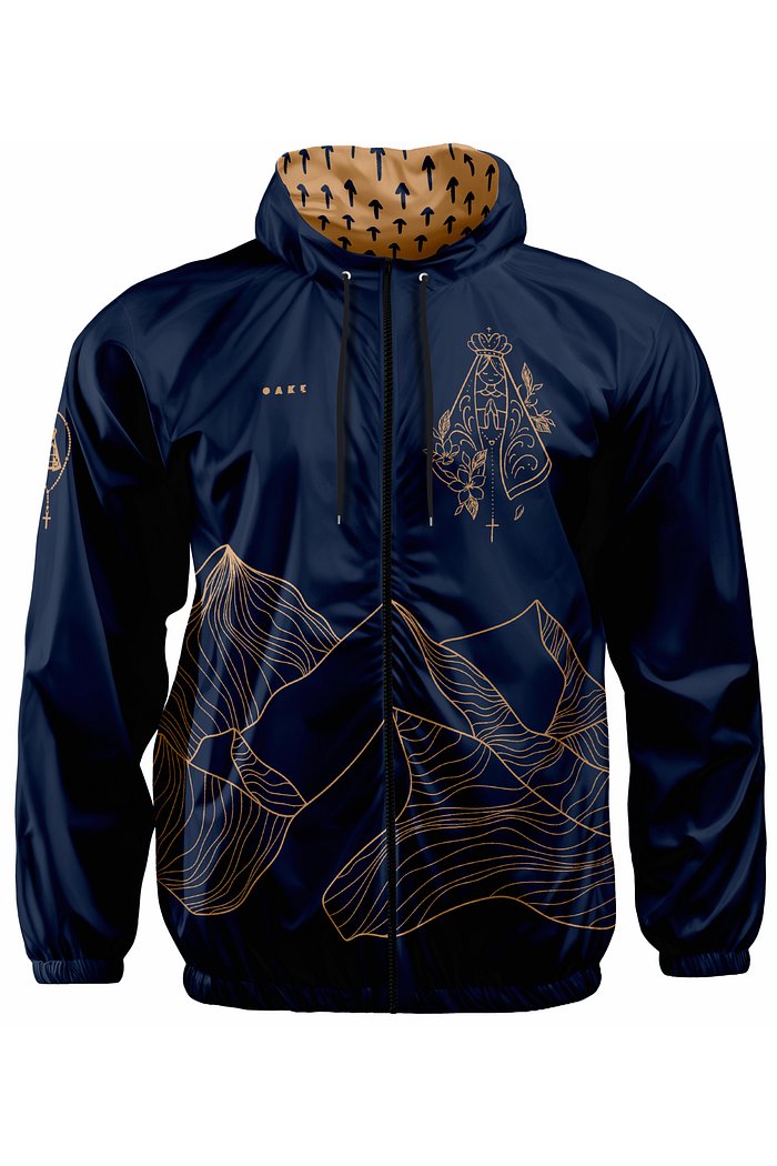 Corta Vento com Capuz Colinas - Azul