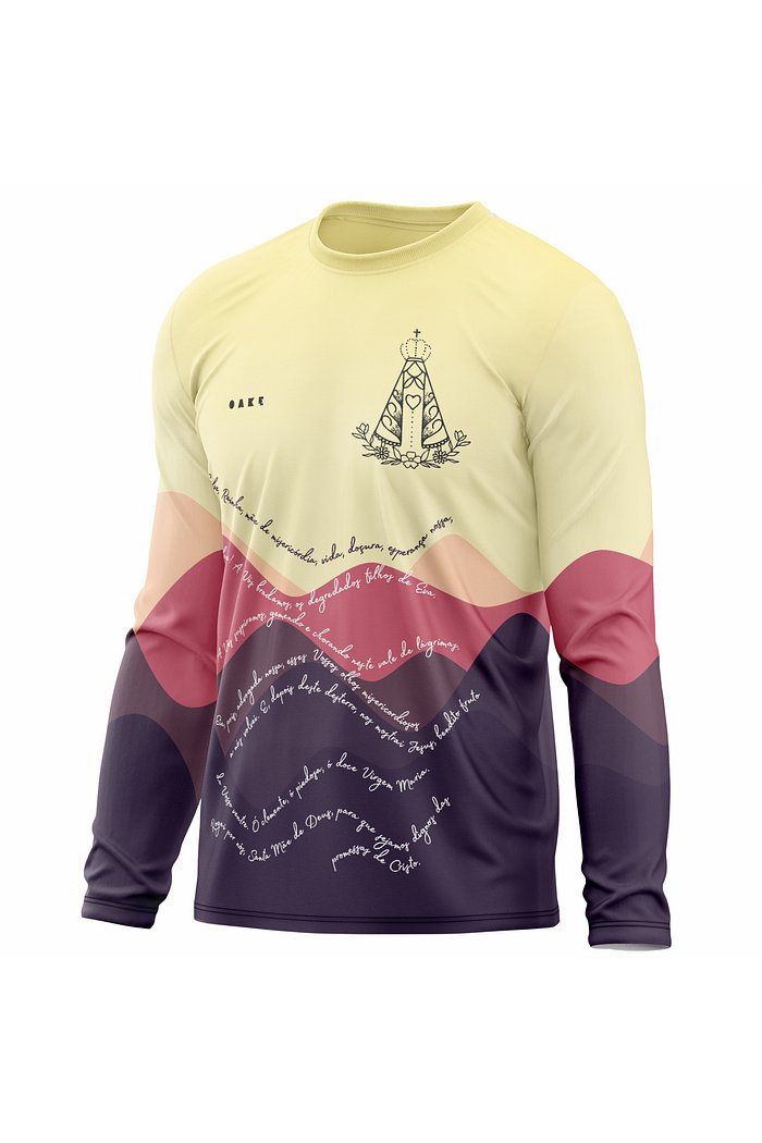 Camiseta Peregrino Orações Salve Rainha - Amarela