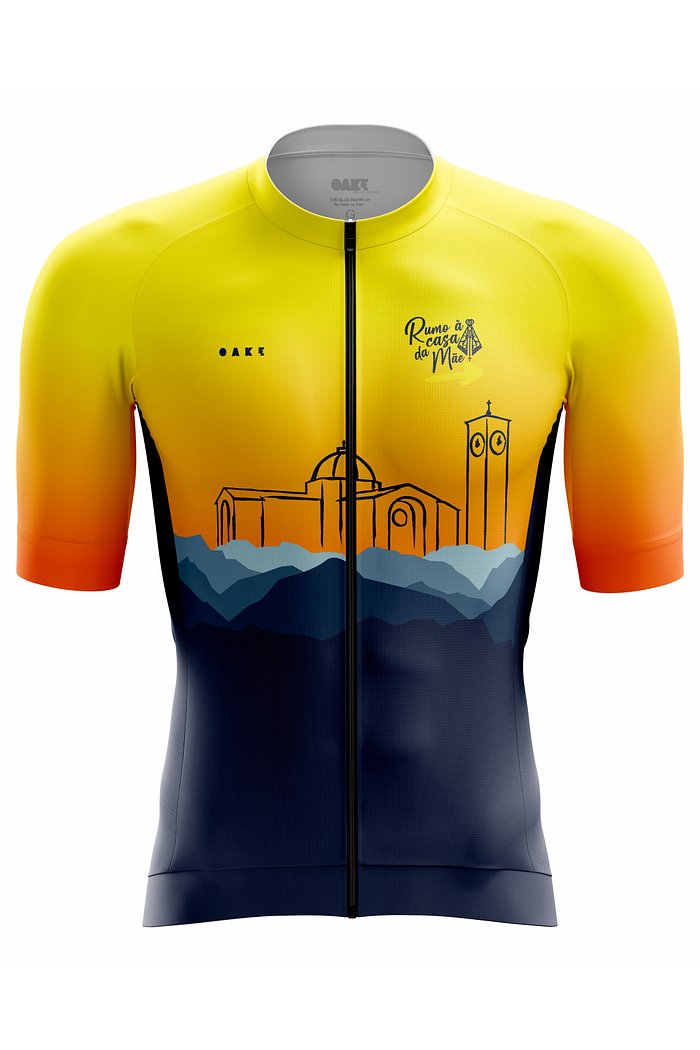 Camisa Ciclismo PRO - A Fé Sob Montanhas - Amarela