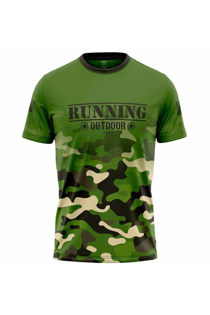 Camiseta Dryfit Air+ Camuflada Verde Militar - Trialwear