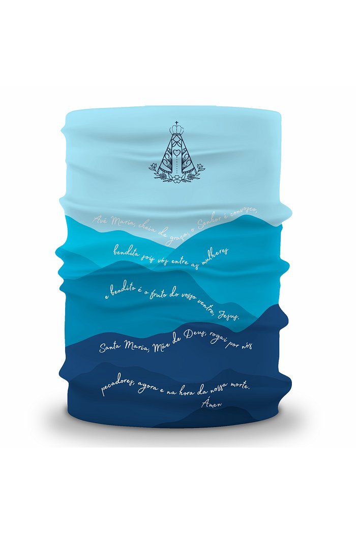 Bandana Tubular Orações Ave Maria - Azul