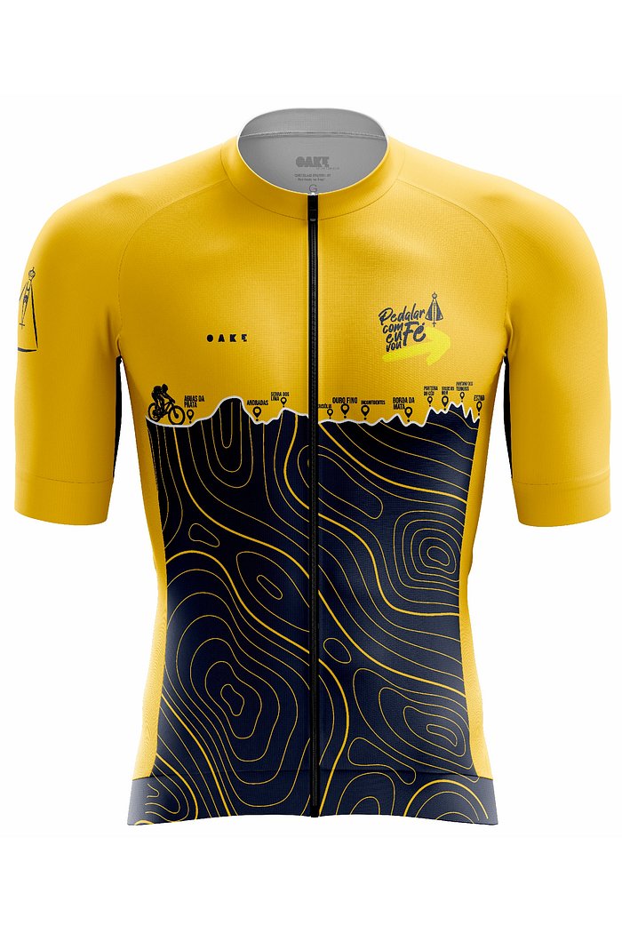 Camisa Ciclismo Pro - Caminhos - Amarela e Azul