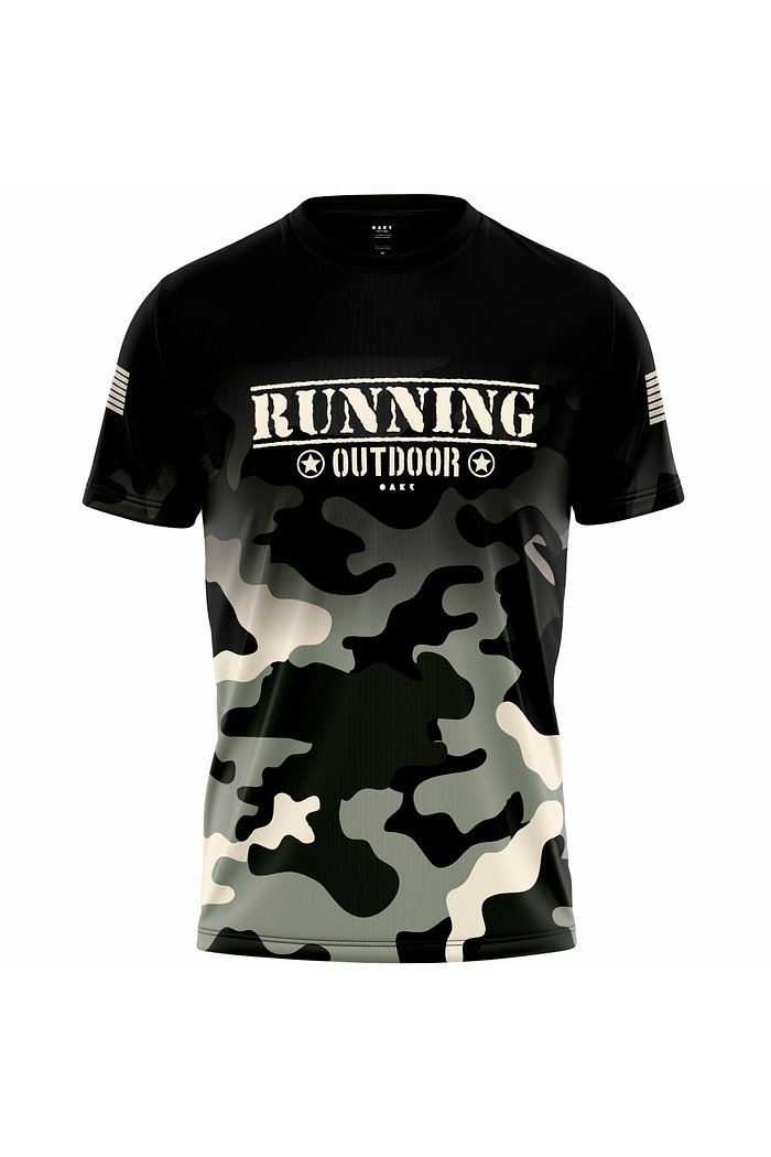 Camiseta Dryfit Air+ Camuflada Preta - Trialwear