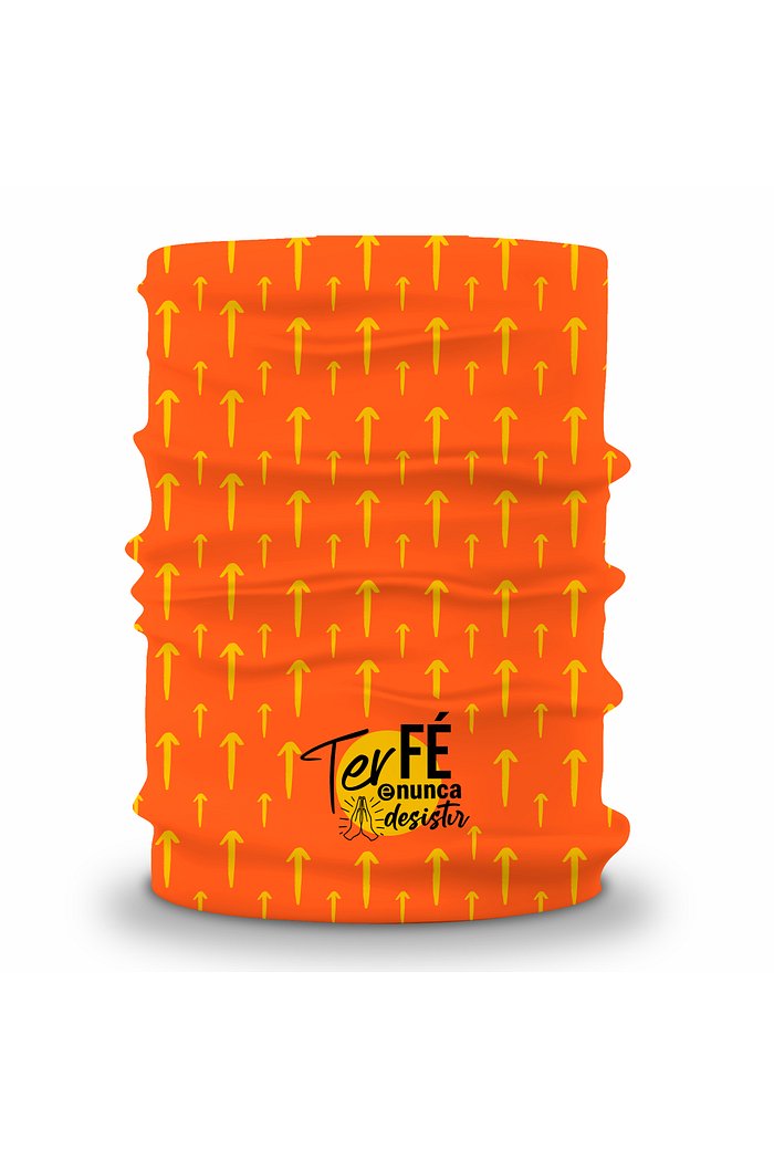 Bandana Tubular Setas Amarelas - Laranja
