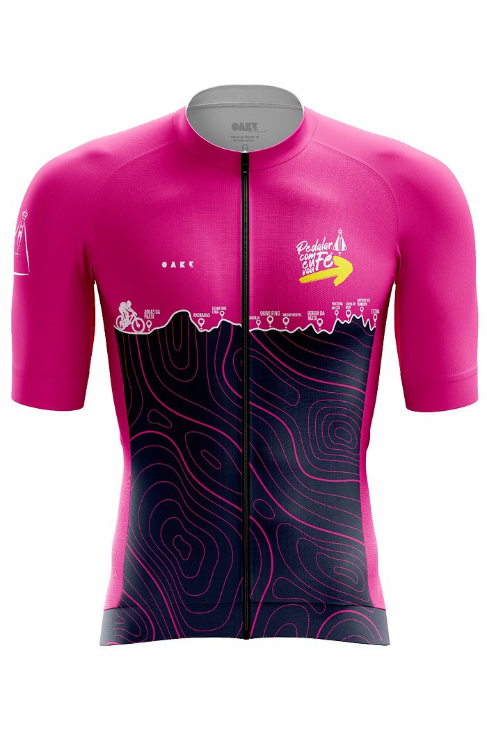 Camisa Ciclismo Pro - Caminhos - Rosa e Azul