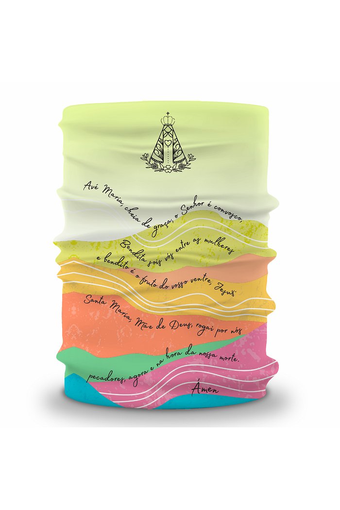 Bandana Tubular Orações Ave Maria - Verde