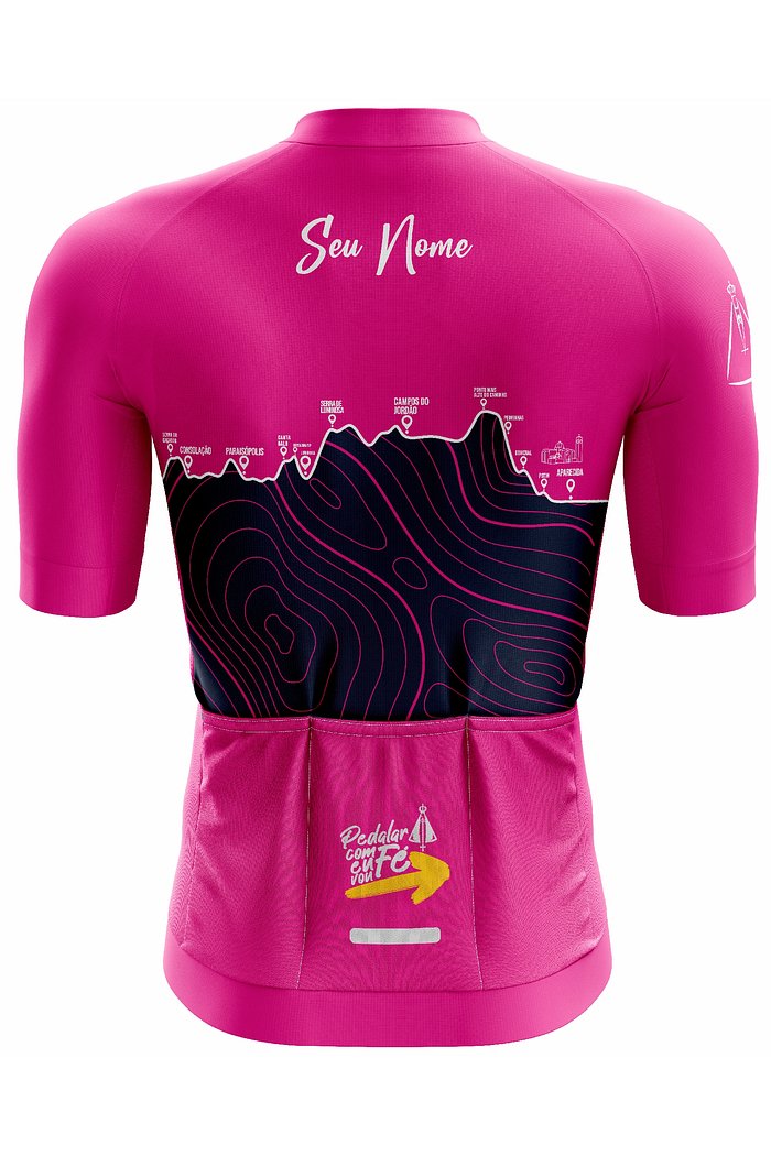Camisa Ciclismo Pro - Caminhos - Rosa e Azul