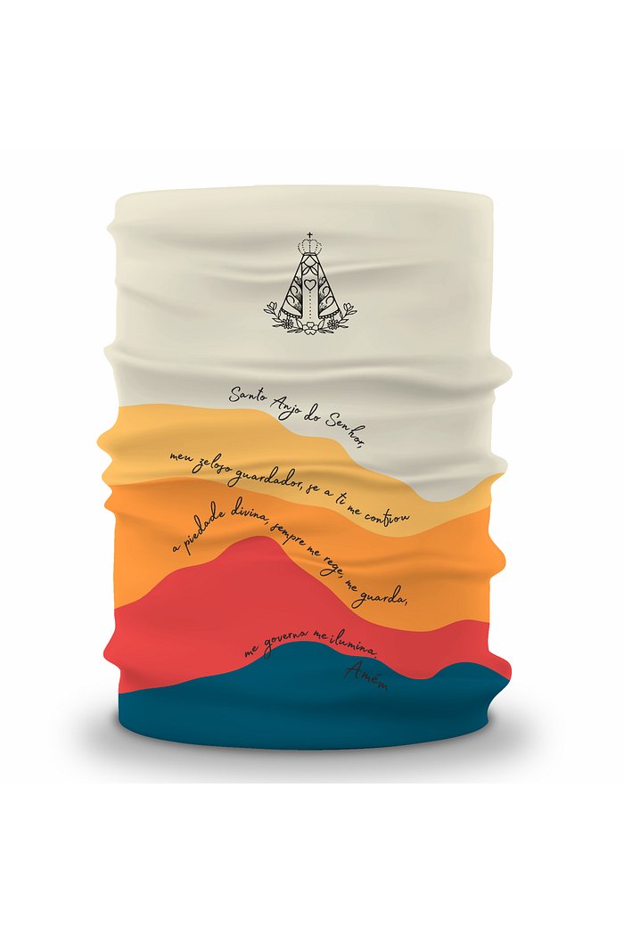 Bandana Tubular Orações Santo Anjo - Amarela