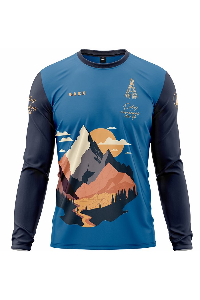 Camiseta Peregrino Pelos Caminhos da Fé - Azul