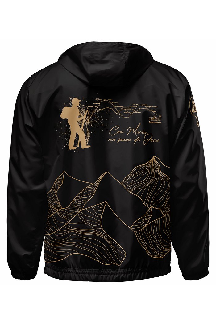 Corta Vento com Capuz Colinas - Preto