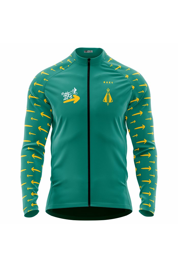 Camisa Ciclismo Pedalar com Fé Eu Vou - Verde