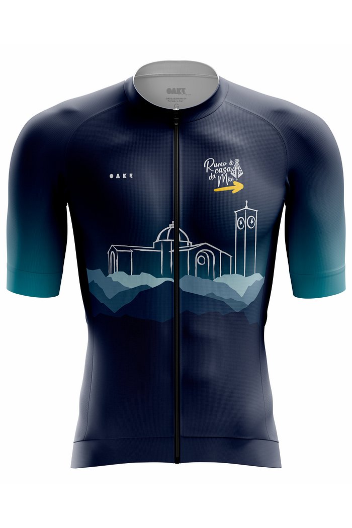 Camisa Ciclismo PRO - A Fé Sob Montanhas - Azul