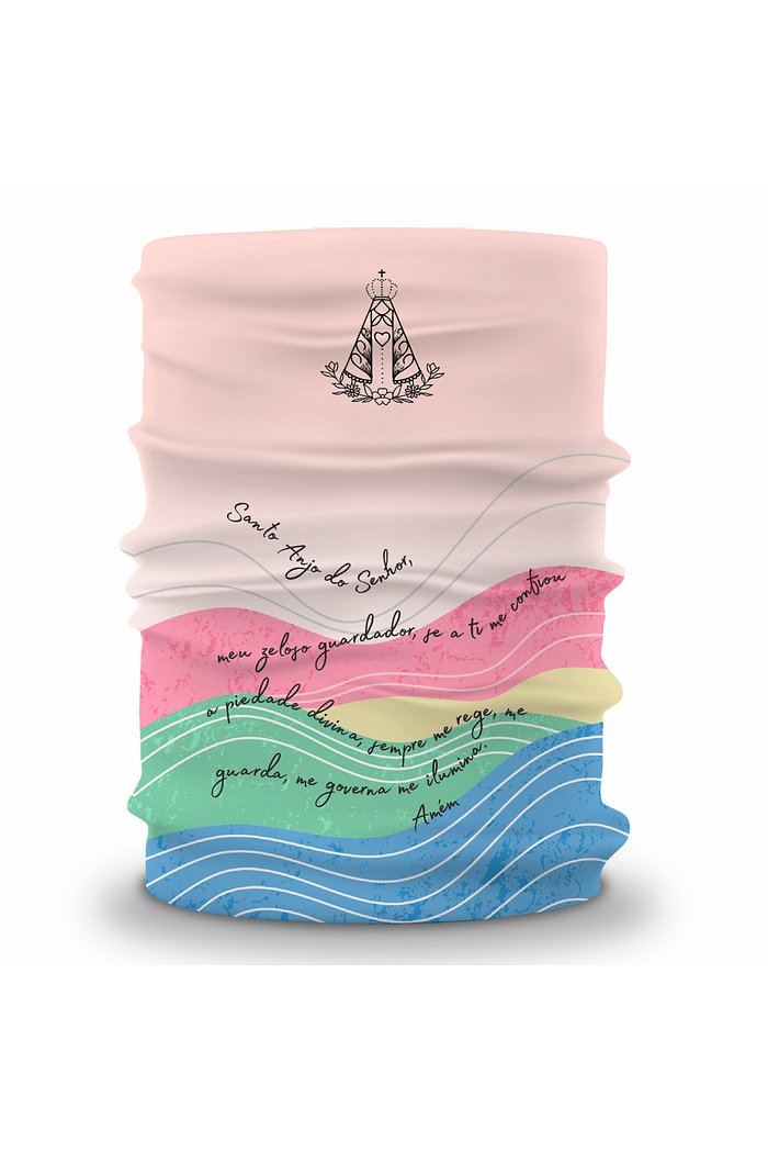 Bandana Tubular Orações Santo Anjo - Rosa