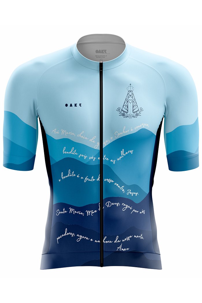 Camisa Ciclismo PRO Orações - Ave Maria Azul