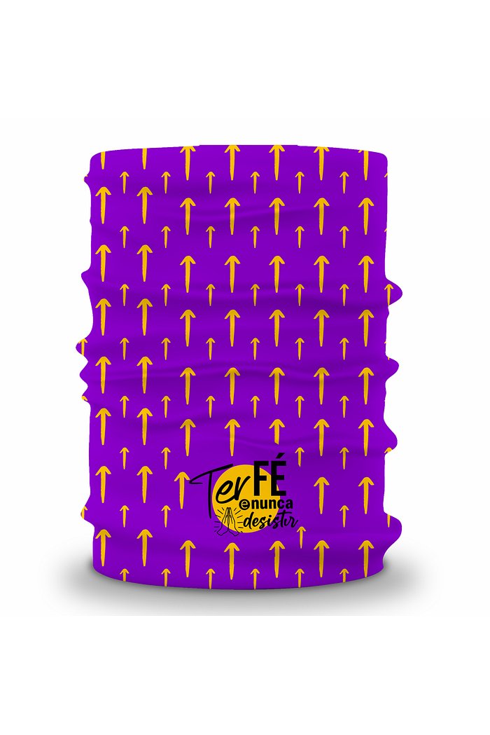 Bandana Tubular Setas Amarelas - Roxa