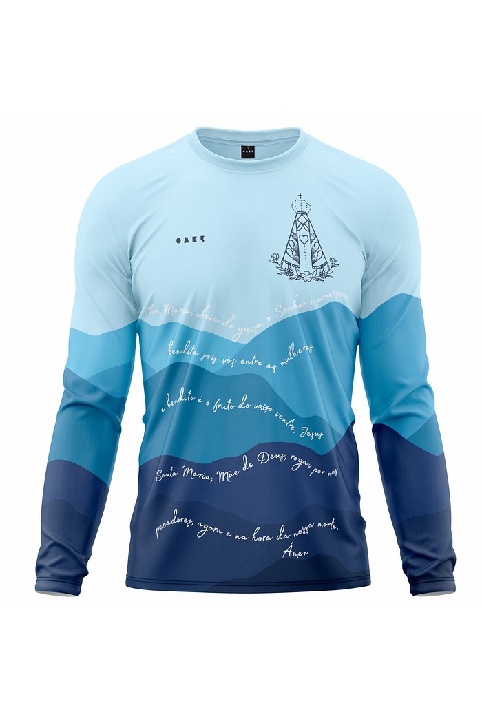 Camiseta Peregrino Orações Ave Maria - Azul