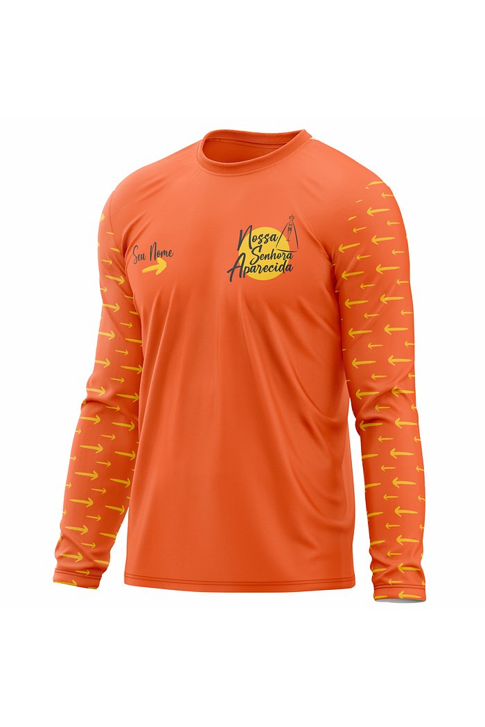 Camiseta Peregrino Setas Amarelas - Laranja