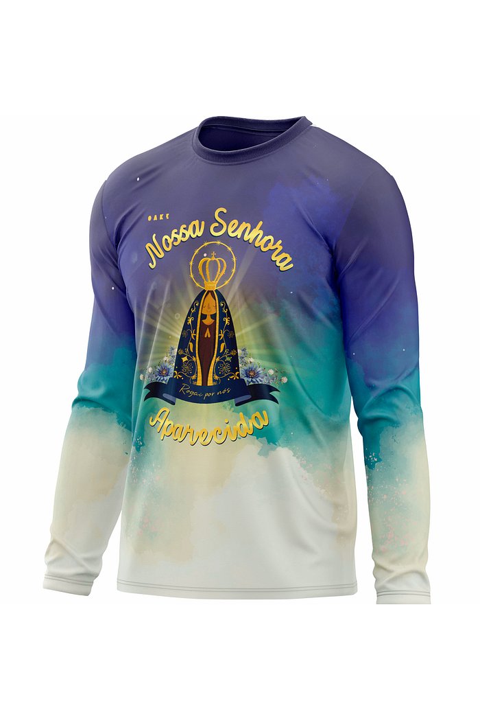 Camiseta Peregrino Padroeira - Azul
