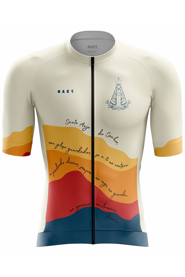 Camisa Ciclismo PRO Orações - Santo Anjo Bege