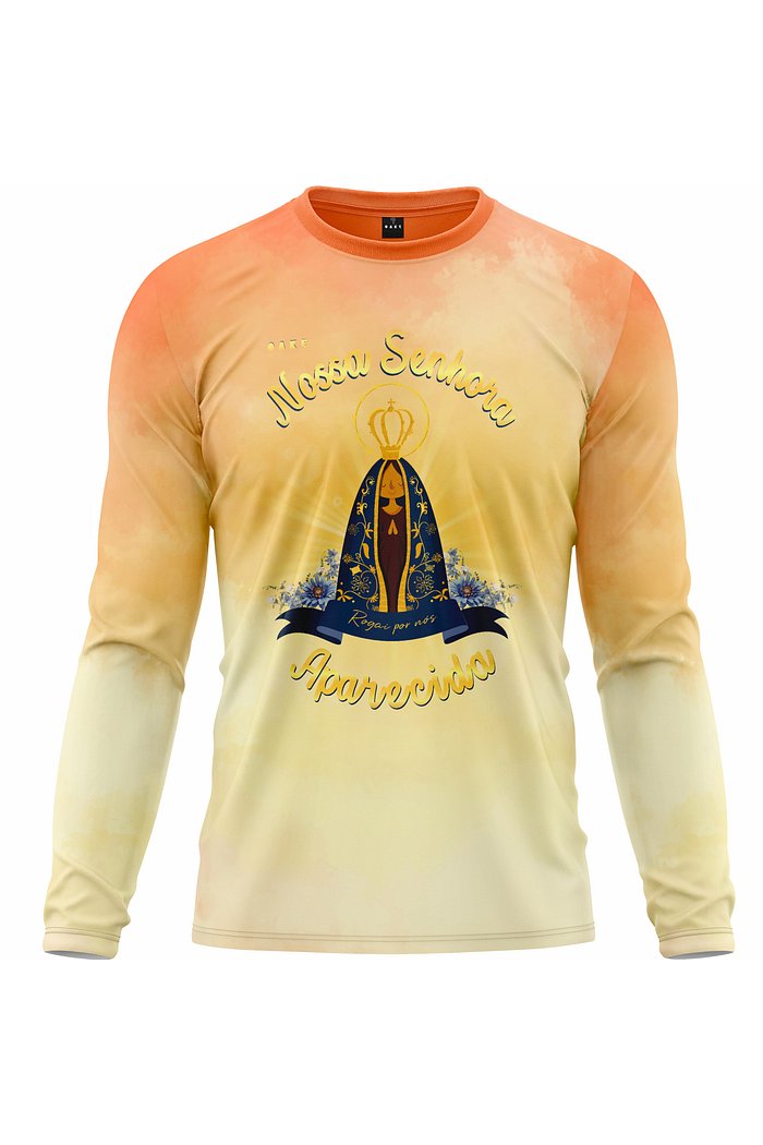 Camiseta Peregrino Padroeira - Vermelha e Amarela